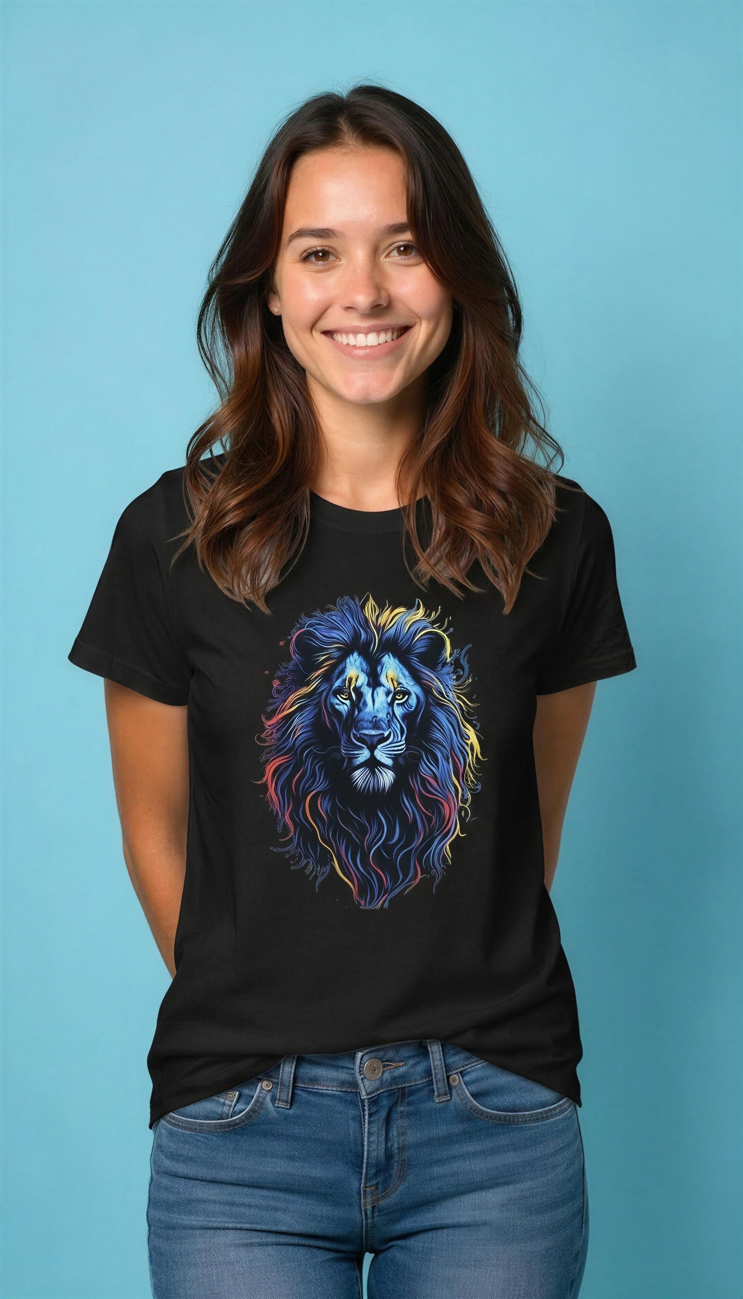 Polera Femenina negra Leon, Moda Urbana Mujer Chile, DAONCI